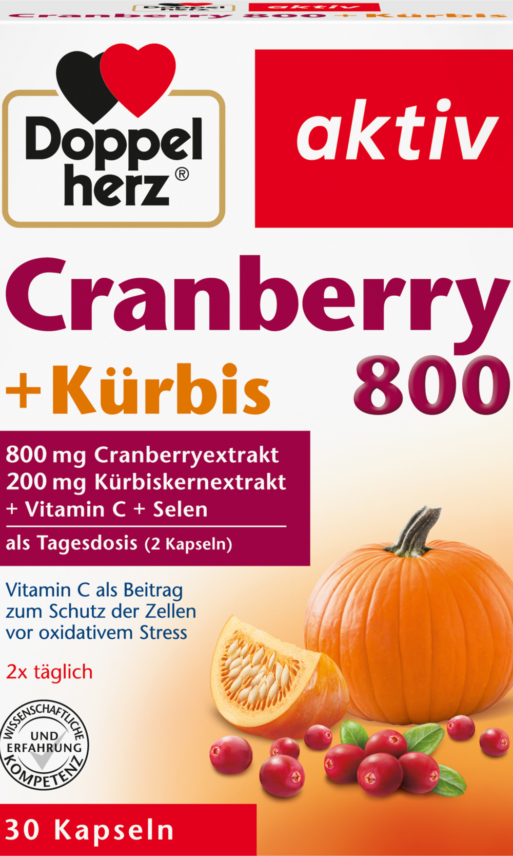 دوبلهيرز توت بري + يقطين + فيتامين ج + كبسولات سيلينيوم 30 قطعة ، 27.7 جرام مكمل غذائي