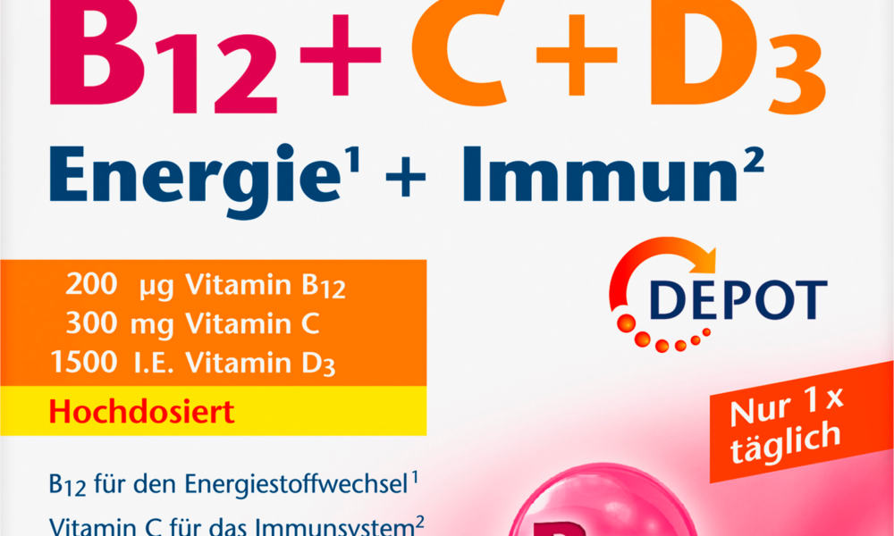 دوبلهيرز B12 + C + D3 الطاقة + أقراص المناعة 100 قطعة ، 110 جم مكمل غذائي