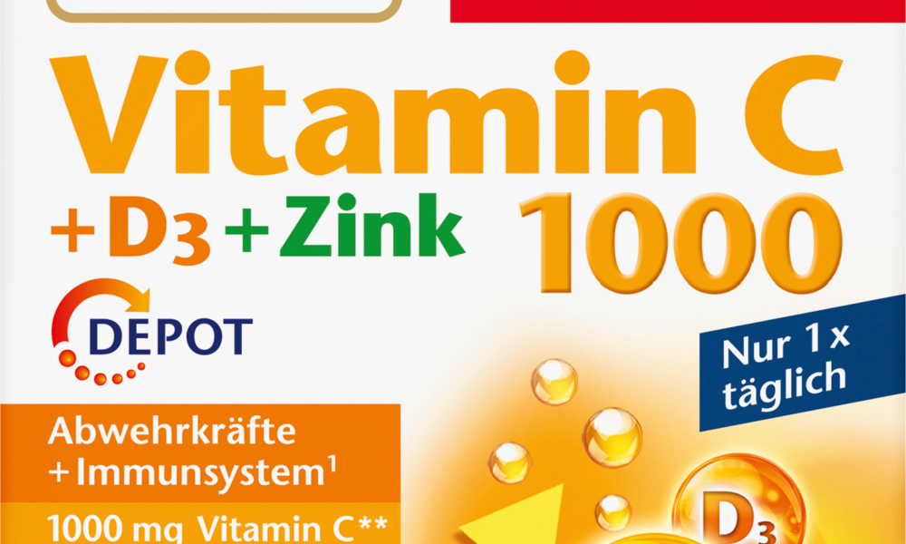 دوبلهيرز فيتامين سي 1000 + د3 + زنك 100 قطعة ، 143 جرام مكمل غذائي