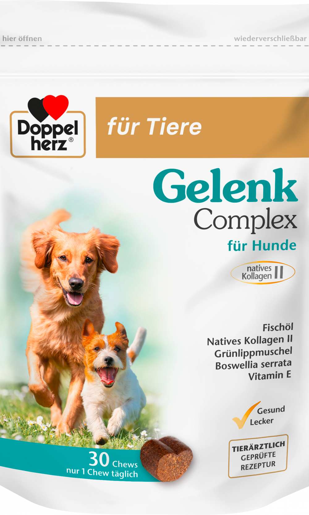 Doppelherz مكمل غذائي للكلاب ، مركب مفاصل (30 قطعة) ، 95 غرامعلف إضافي