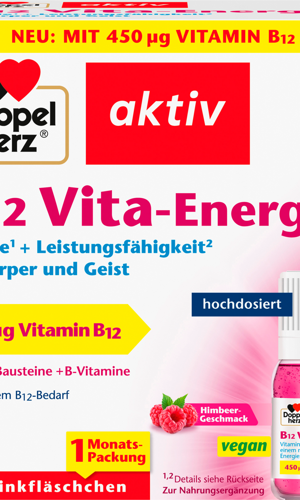 دوبلهيرز أمبولات فيتامين ب 12 فيتا للطاقة 30 قطعة، 341.6 غراممكمل غذائي