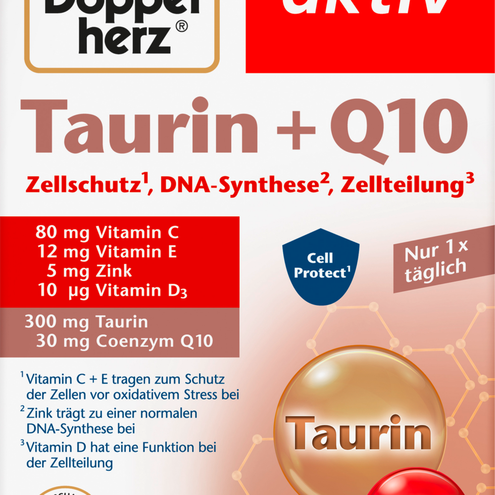 دوبلهيرز تورين + كيو 10 كبسولات 30 قطعة، 24.7 جرام مكمل غذائي