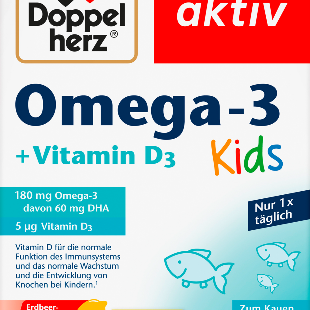 دوبلهيرز أوميغا 3 جل للأطفال 63 حبة، 81.9 جرام مكمل غذائي