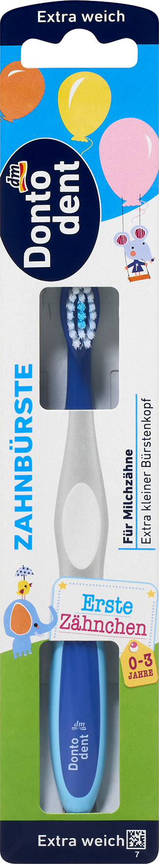 دونتودنت فرشاة أسنان للأطفال فائقة النعومة، من 0 إلى 3 سنوات، 1 قطعة