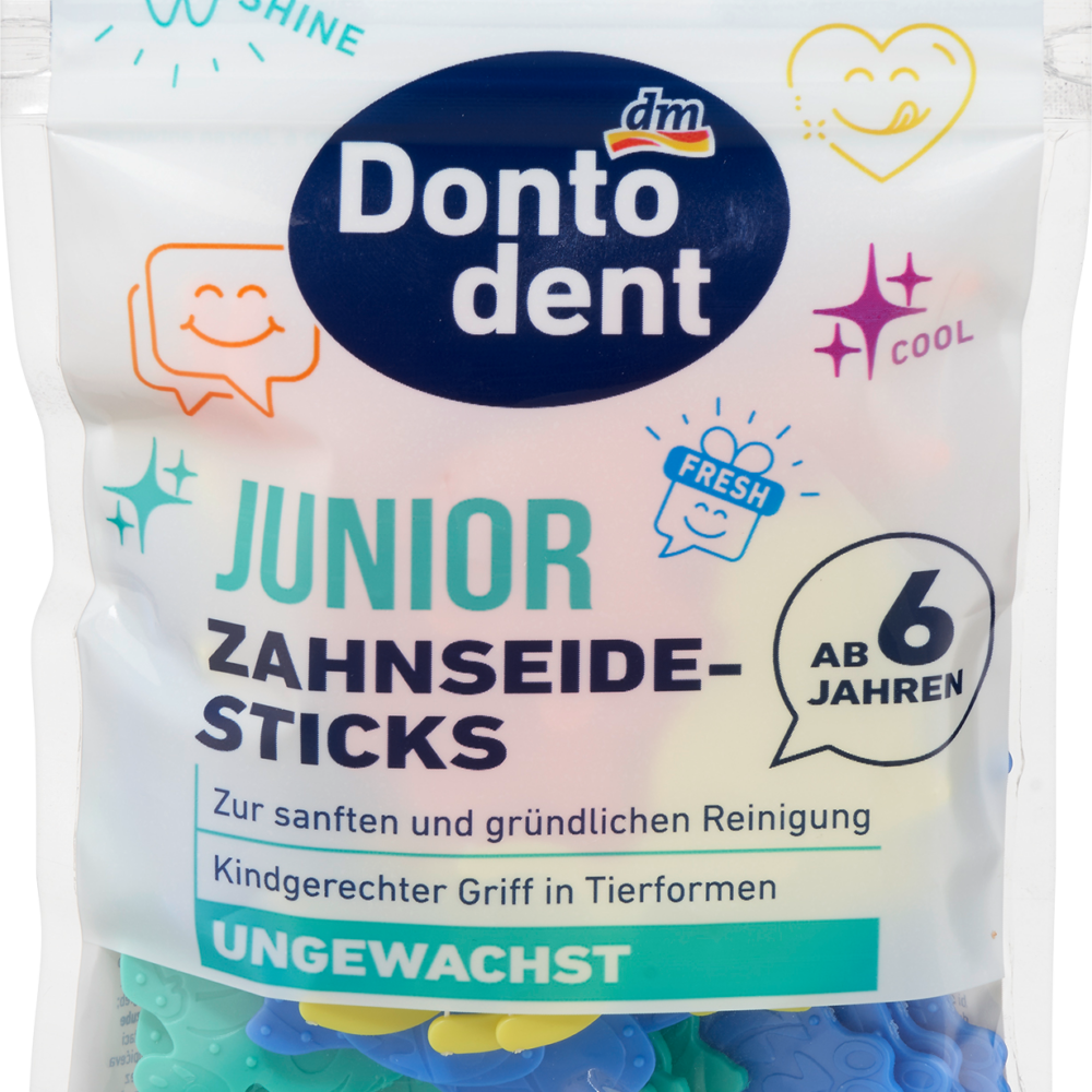 دونتودنت عصا تنظيف الأسنان جونيور من 6 سنوات، 32 قطعة