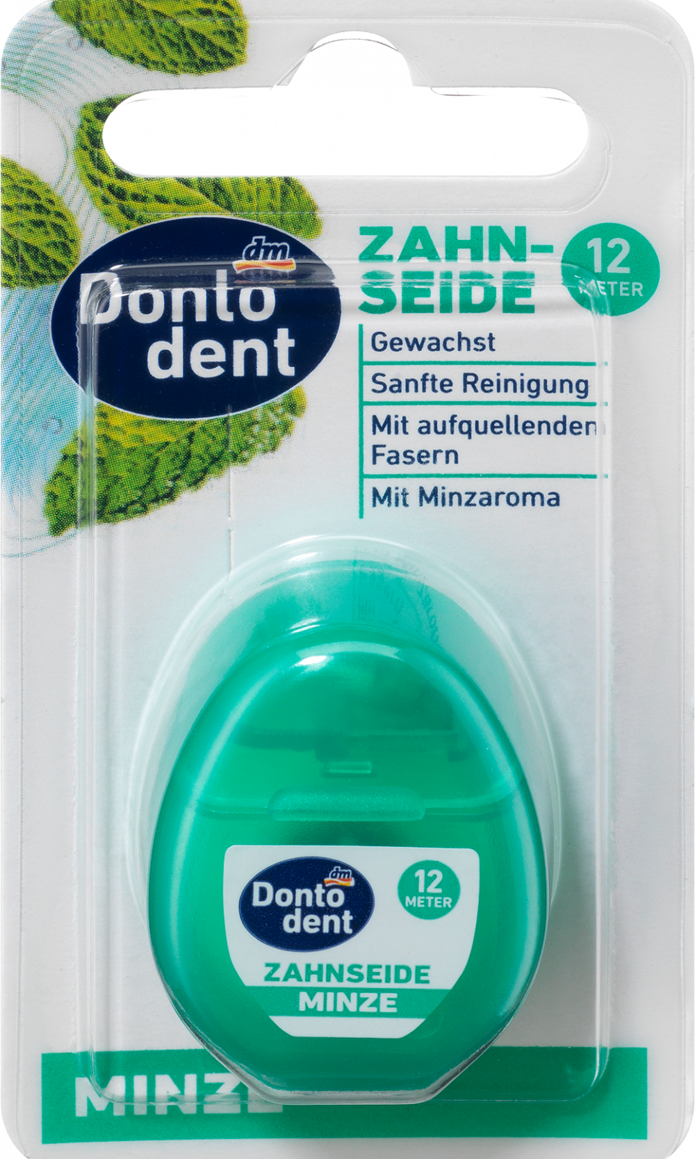 دونتودينت خيط تنظيف الأسنان بالنعناع حجم السفر، 12 م