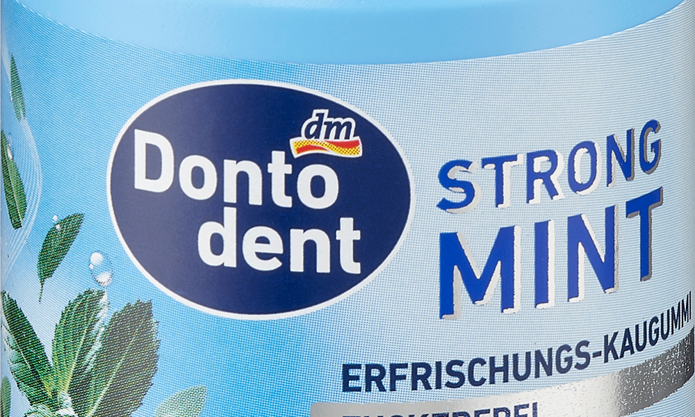 Dontodent علكة ، نعناع قوي ، 50 قطعة