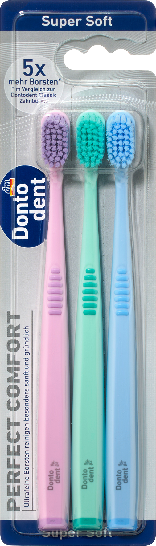 Dontodent فرشاة أسنان بيرفكت كومفورت سوبر سوفت، 3 قطع