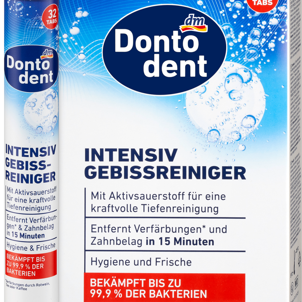 Dontodent Denture Cleaner Tabs مكثف ، حزمة القيمة ، 128 جهاز طبي