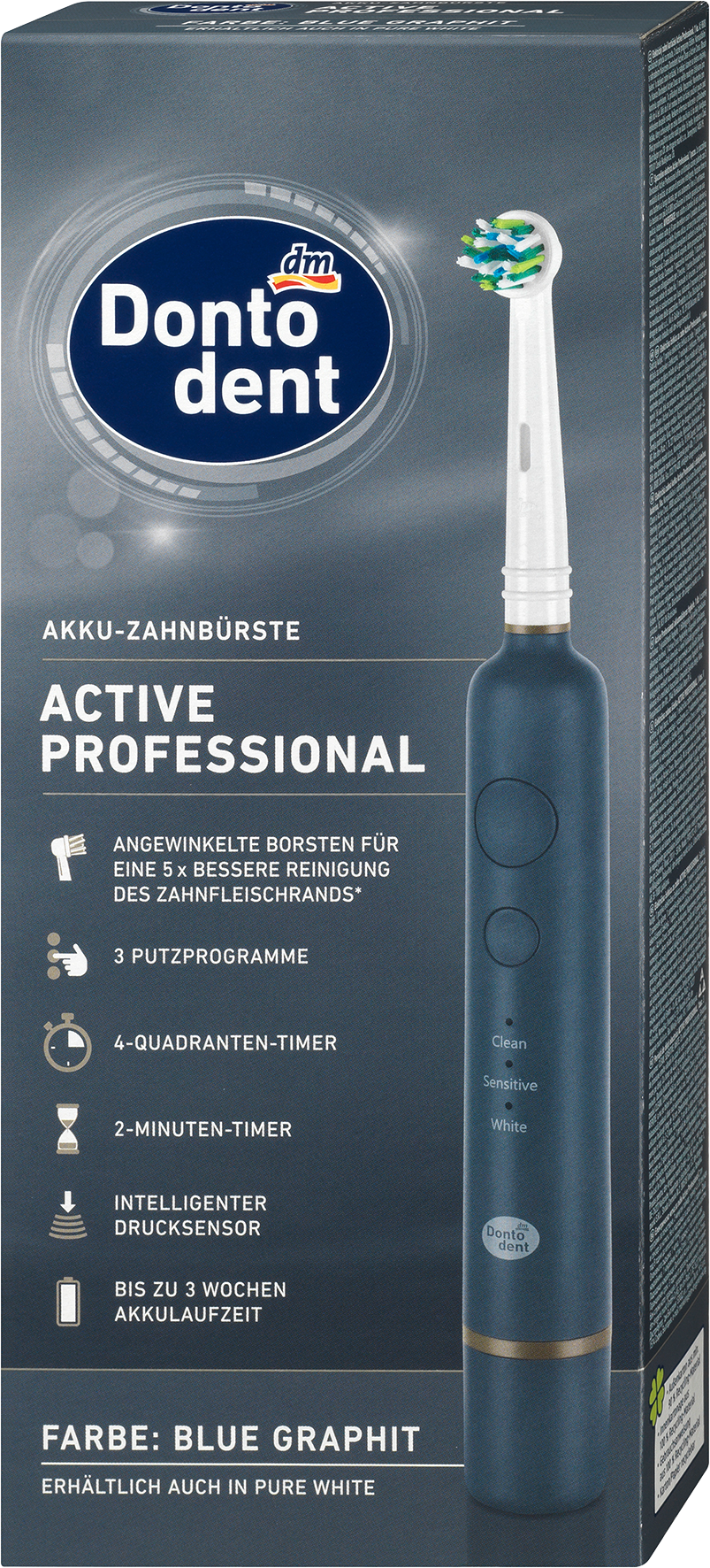 دونتودنت فرشاة أسنان كهربائية أكتيف بروفيشنال بيور ، 1 قطعة