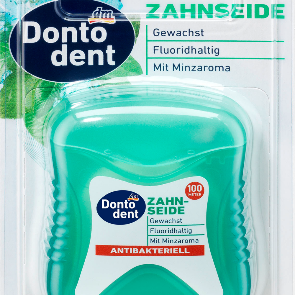 دونتودنت خيط تنظيف الأسنان مضاد للبكتيريا، 1 قطعة