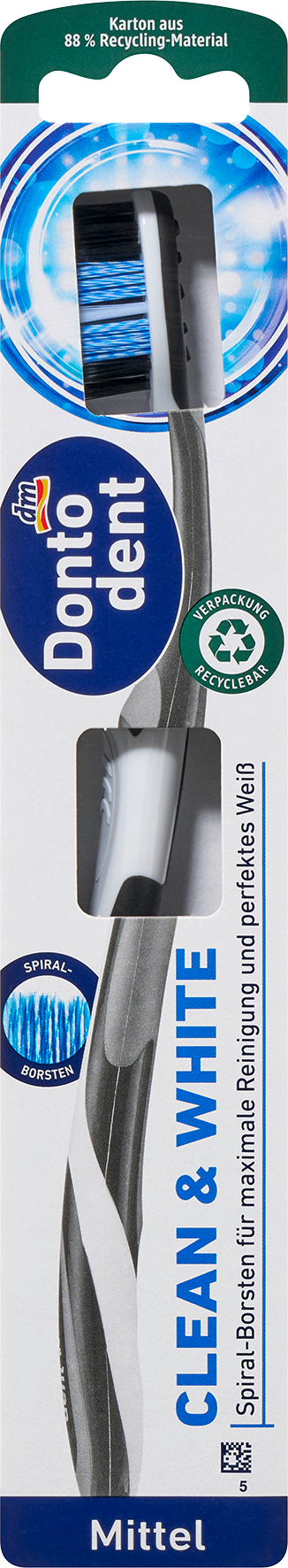 Dontodent فرشاة أسنان Perfect Clean & White، 1 قطعة