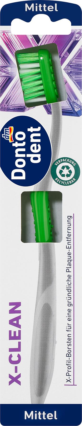 دونتودنت فرشاة أسنان X-clean متوسطة، 1 قطعة