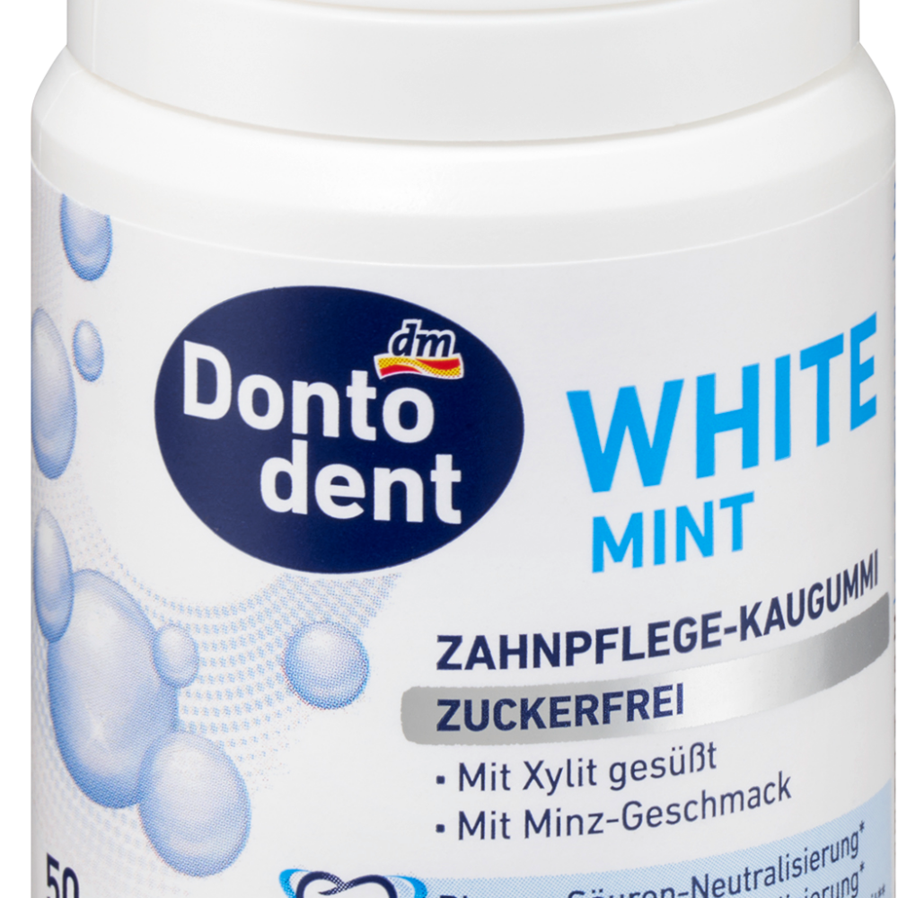 علكة دونتودينت، نعناع أبيض مع إكسيليتول، 50 قطعة