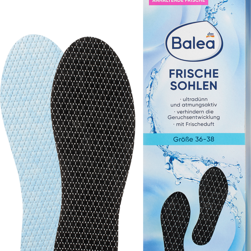 باليا نعال داخلية طازجة أسود، مقاس 36-38 (8 أزواج)، 16 قطعة