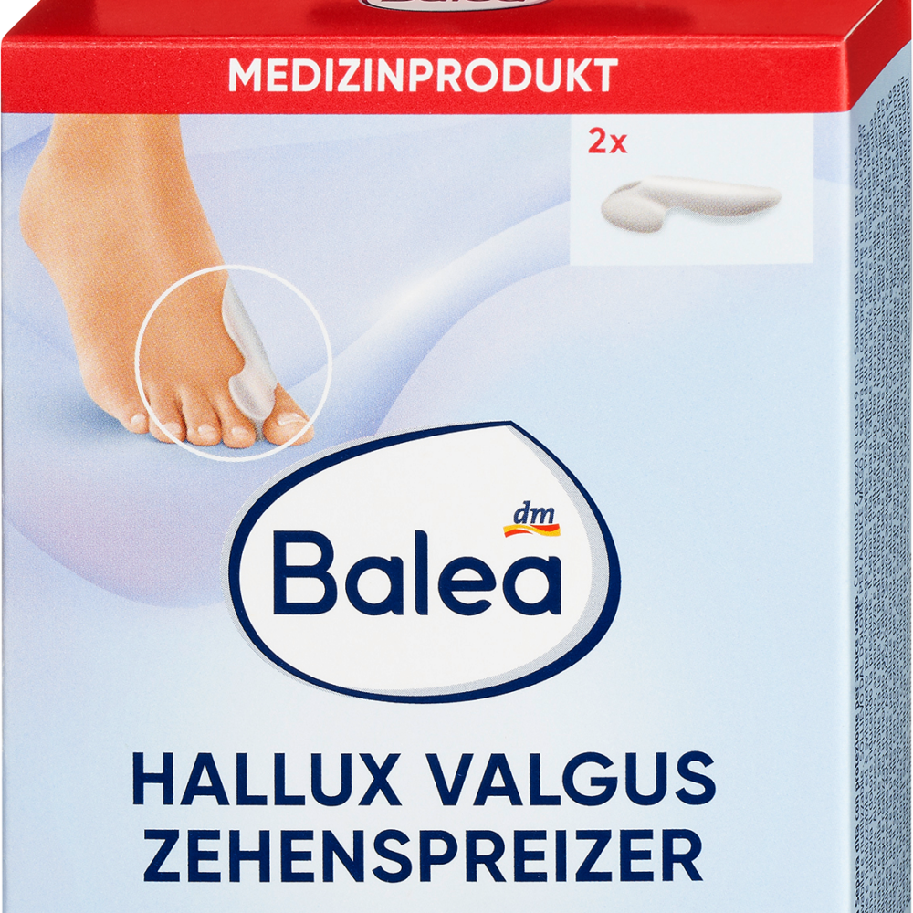 Balea Hallux Valgus Toe Spreader مع حماية من الوكعة ، 2 جهاز طبي