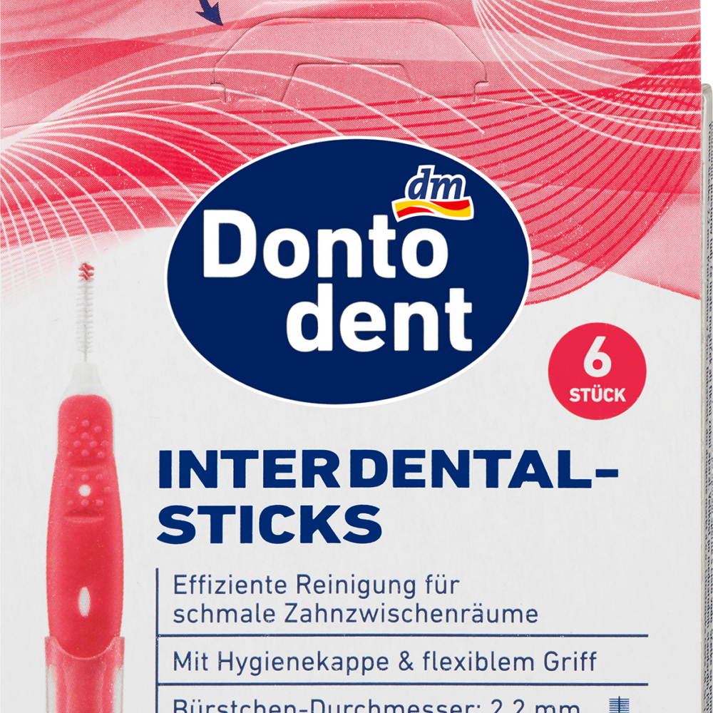 Dontodent فرش بين الأسنان أحمر 0.5 مم ISO 2 ، 6 قطع