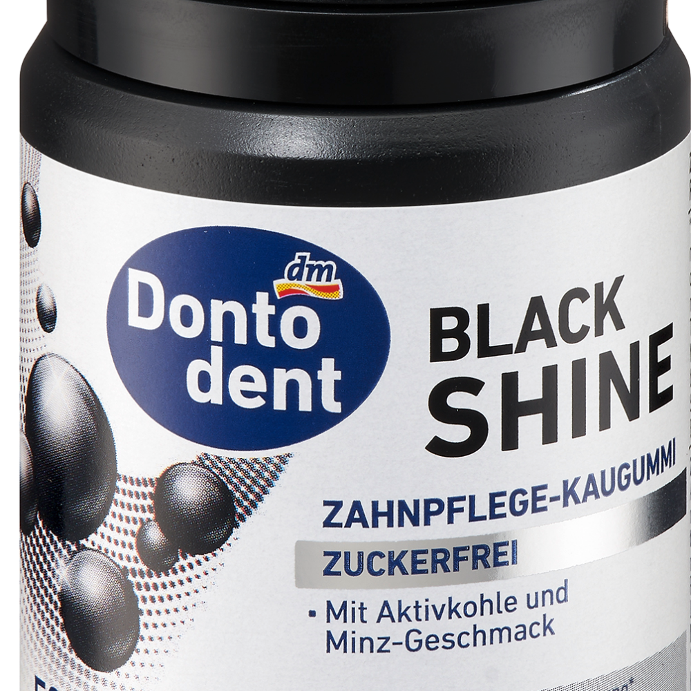 Dontodent Guming Gum، أسود لامع بالفحم المنشط، 50 قطعة