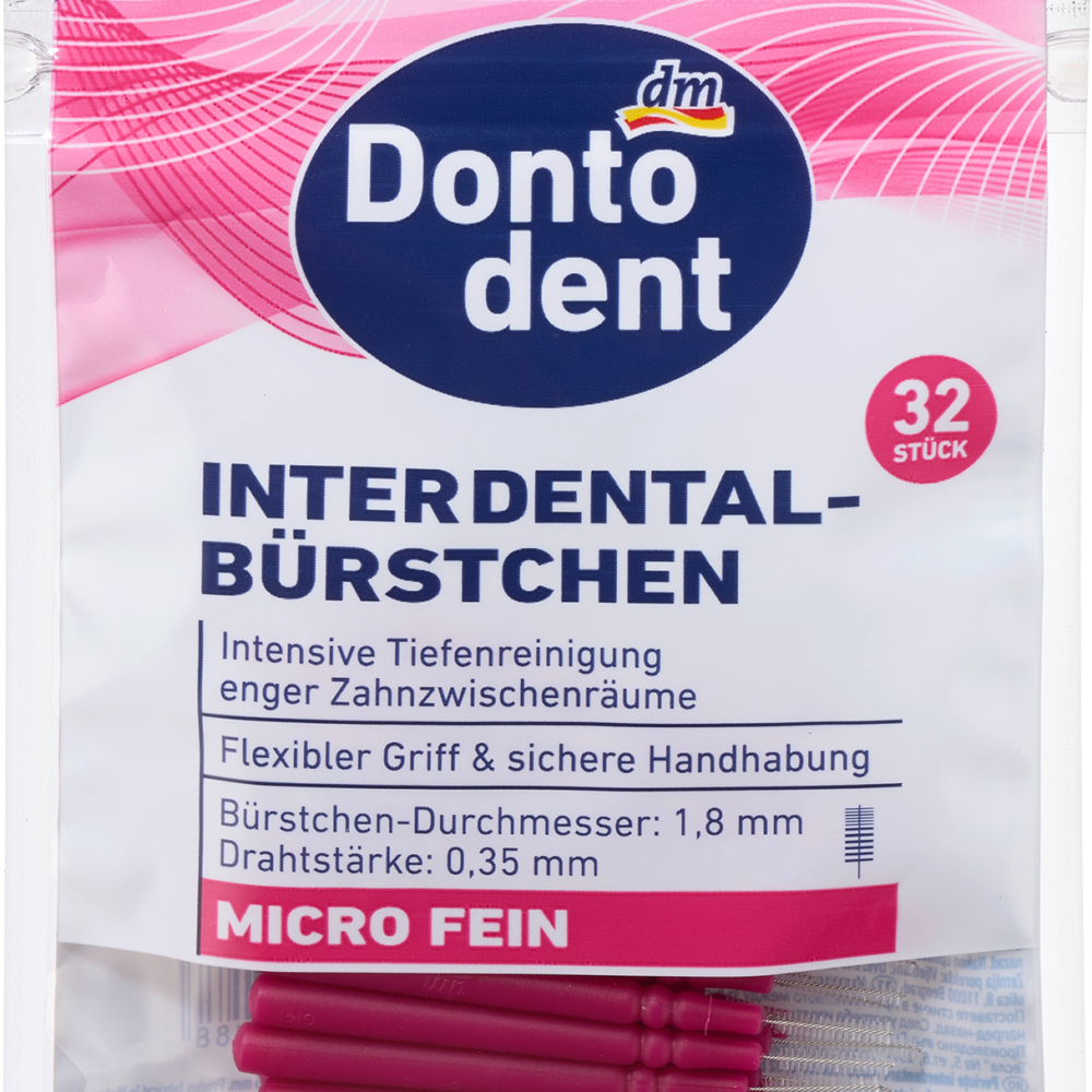 فرش Dontodent بين الأسنان ISO 0 ، 32 قطعة