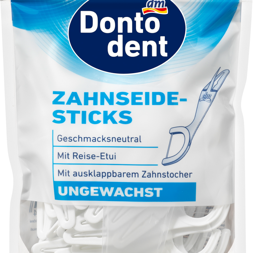 دونتودنت خيط تنظيف الأسنان بدون مشمع مع حافظة، 40 قطعة