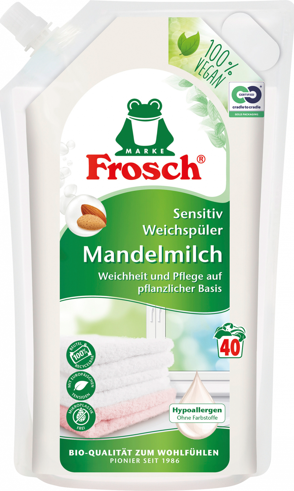 فروش منعم أقمشة حليب اللوز 40 ولت، 1 لتر