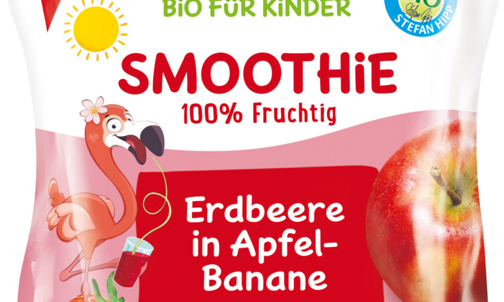 HiPP Quetschie Smoothie Mix فواكه حمراء في التفاح والموز ، 120 مل طعام تكميلي