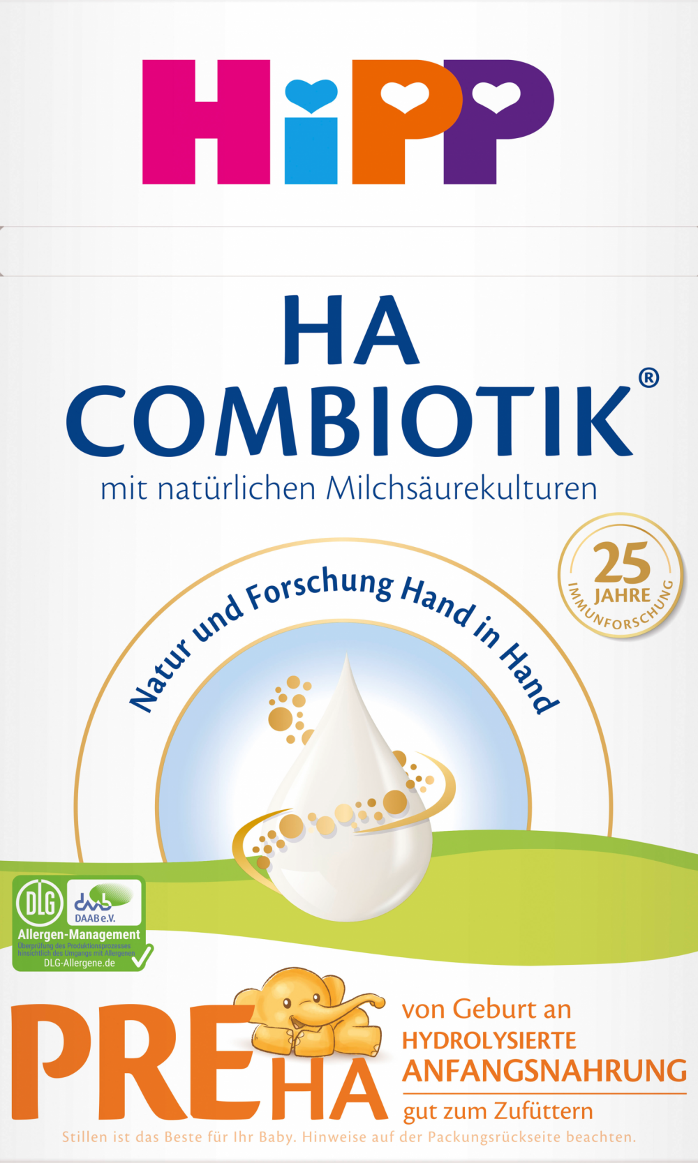 حليب الأطفال HiPP Pre HA Combiotic منذ الولادة ، 0.6 كجمحليب أطفال