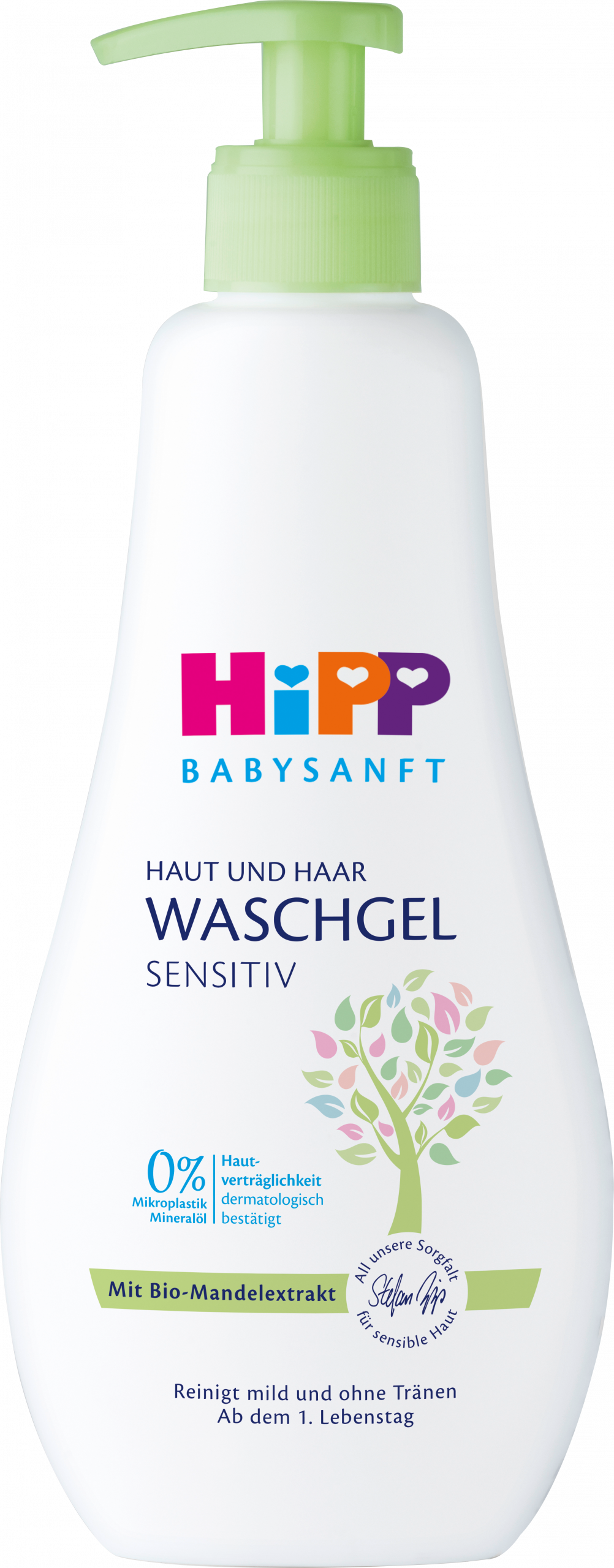 HiPP Babysanftجل غسول للأطفال للبشرة والشعر الحساس، 400 مل