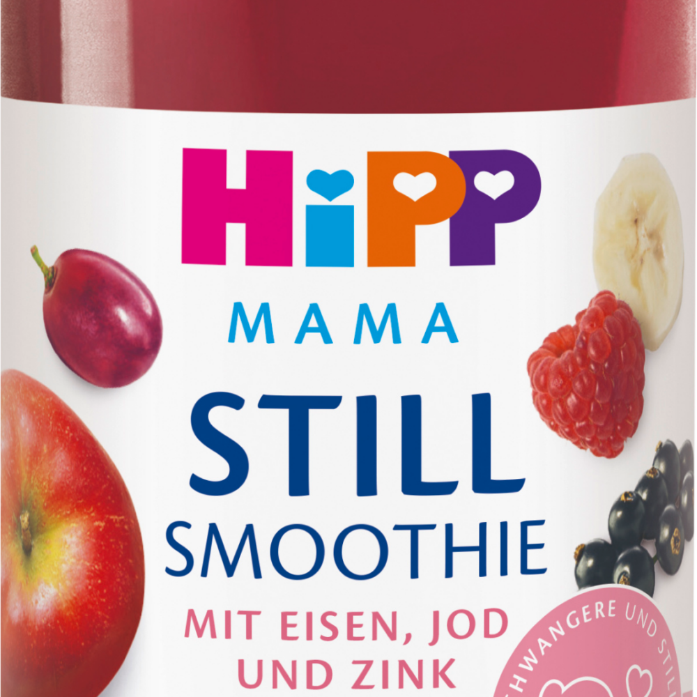 HiPP Mama عصير الرضاعة الطبيعية بالفواكه الحمراء بالتفاح مع الحديد ، 200 مل