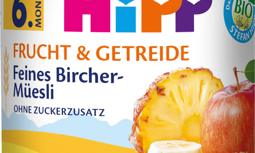 HiPP Fruit & Grain Fine Bircher Muesli من الشهر 6 ، 190 جرام طعام تكميلي