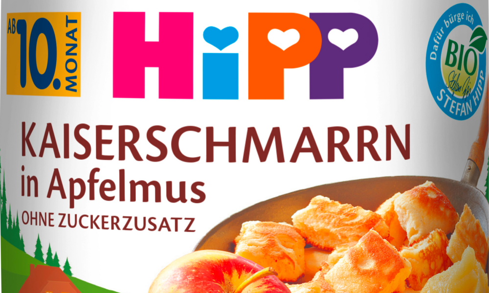 HiPP معجنات صغيرة Kaiserschmarrn في عصير التفاح من الشهر العاشر ، 200 جرام طعام تكميلي