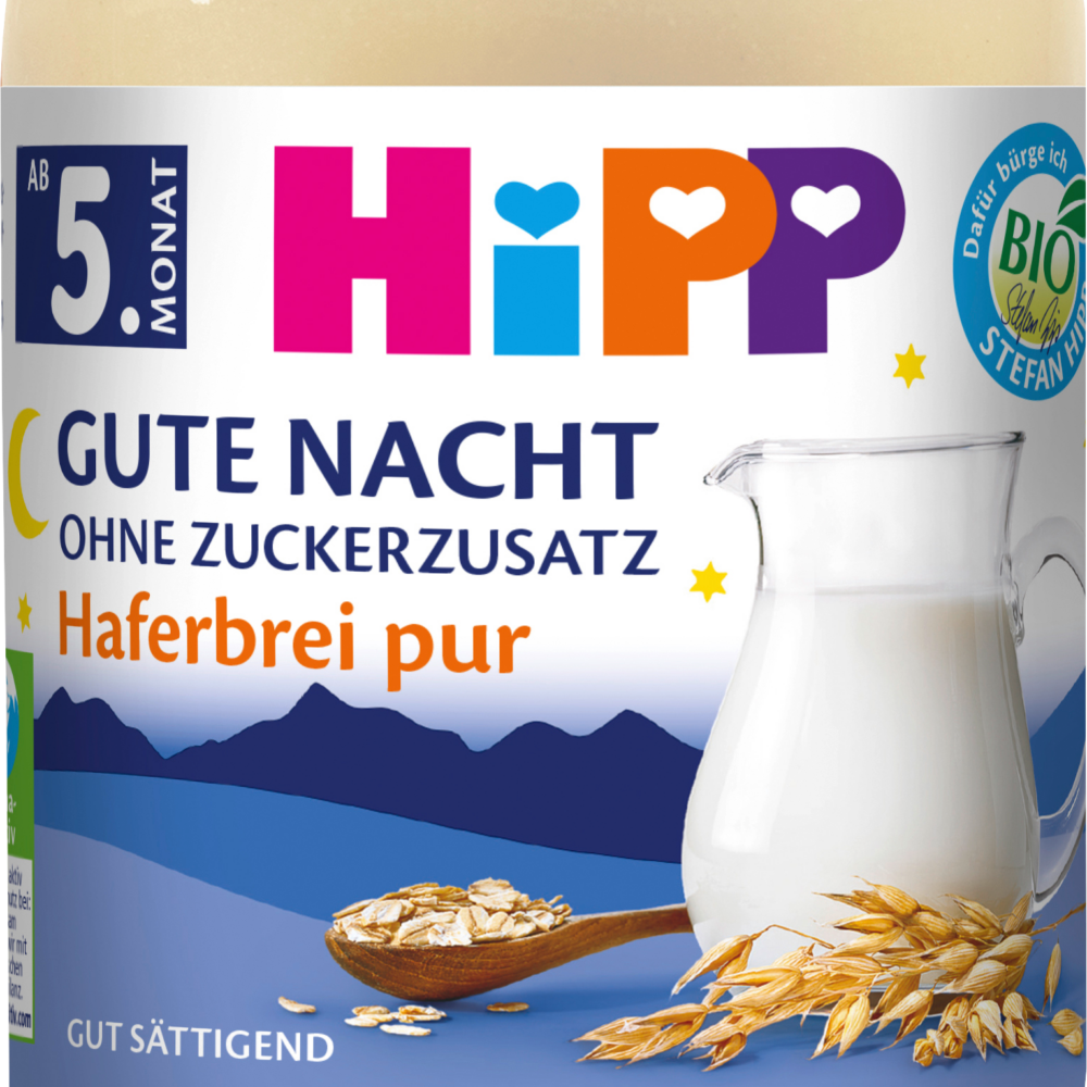 عصيدة مسائية HiPP عصيدة ليلة سعيدة من الشهر الخامس ، 190 جرام طعام تكميلي