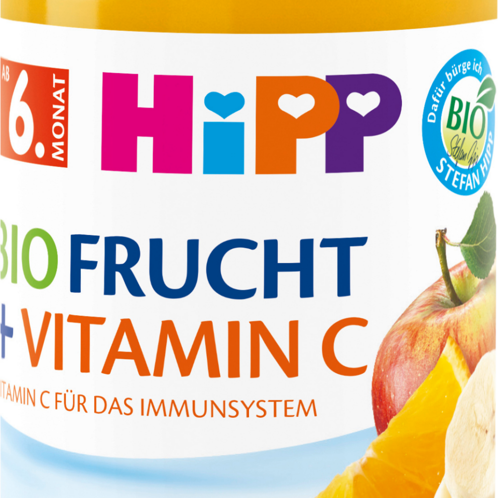 عصير HiPP فواكه + فيتامين سي متعدد الفاكهة من الشهر 6 ، 500 مل طعام تكميلي