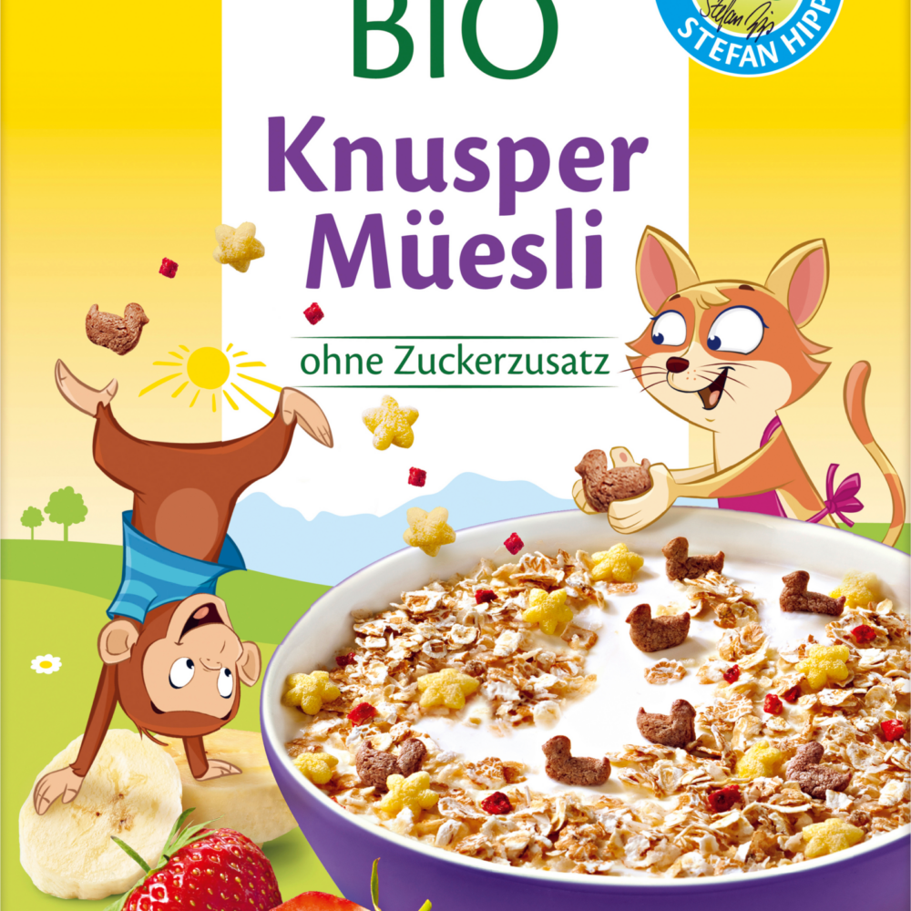 HiPP موسلي كرسبي للأطفال من الشهر الخامس عشر، 200 جرام طعام تكميلي