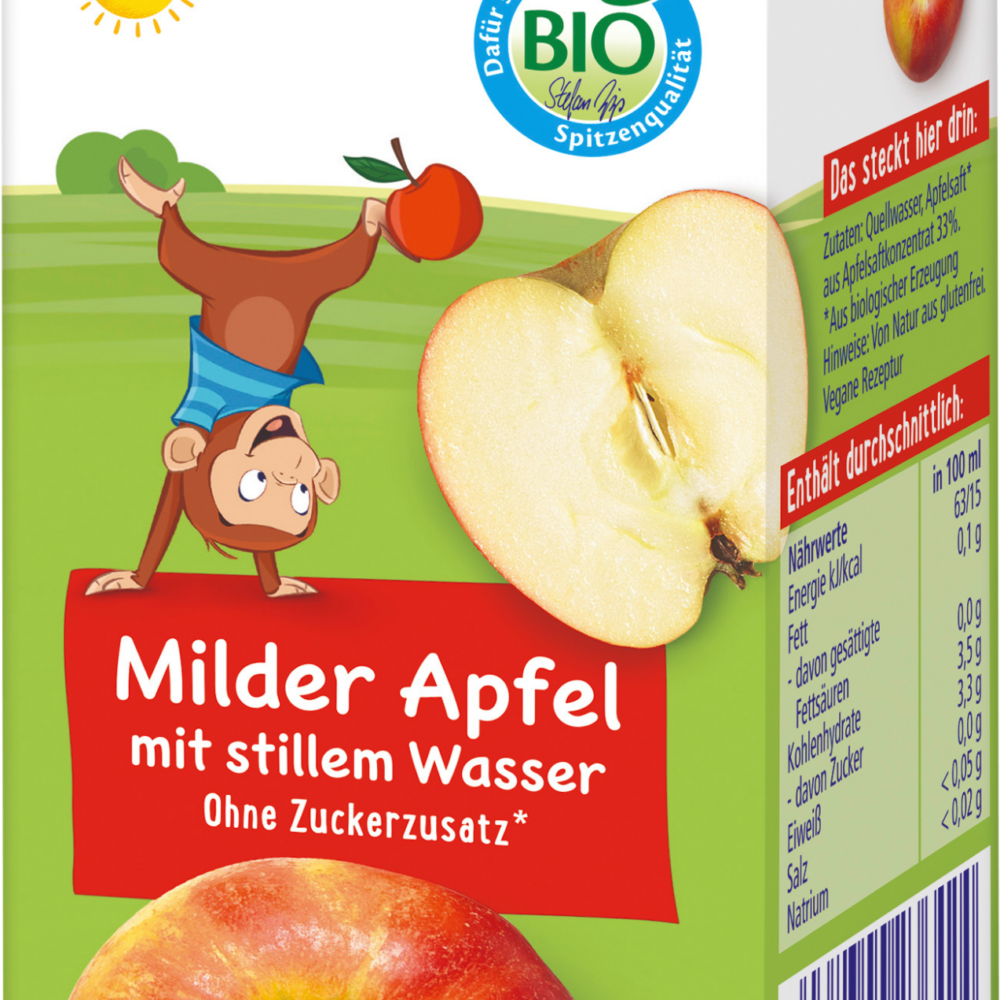 HiPP عصير تفاح خفيف مع ماء سكن من 1 سنة، 200 مل طعام تكميلي