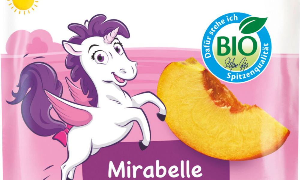 HiPP Squeeze Mirabelle في التفاح والخوخ من 1 سنة ، 100 جرام طعام تكميلي