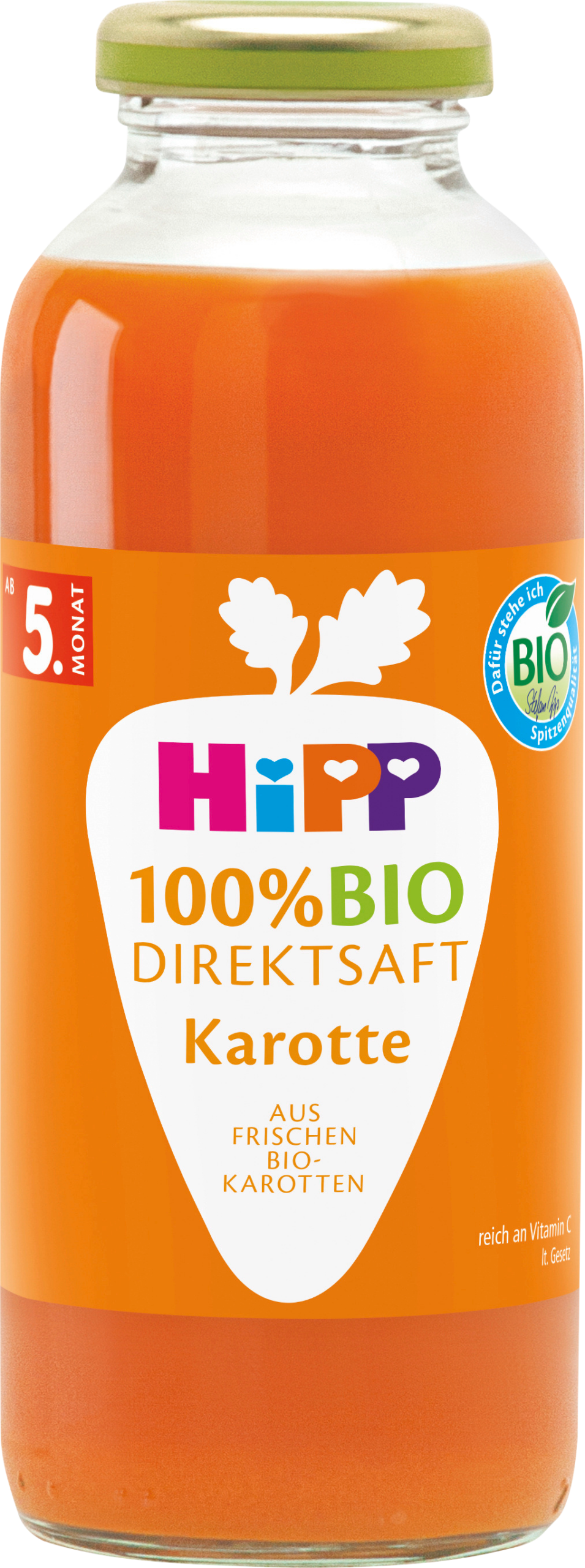 عصير HiPP عصير جزر مباشر بعد الشهر الرابع ، 330 مل طعام تكميلي