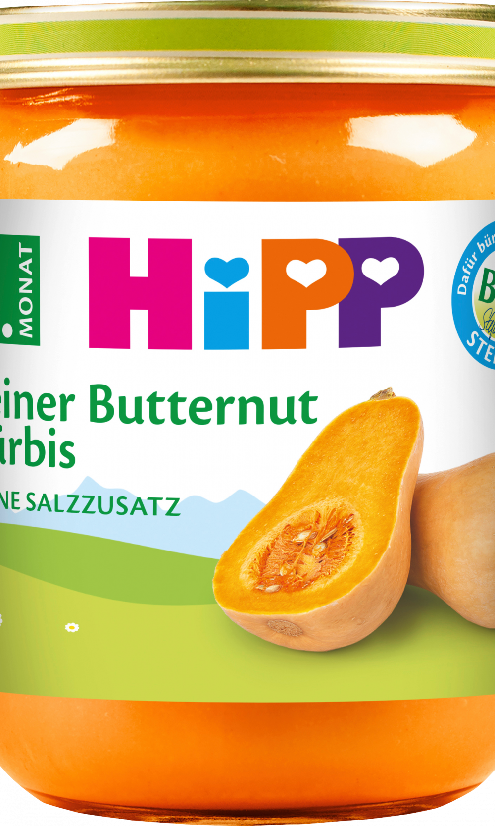 HiPP قرع نباتي بالجوز ، من الشهر الخامس ، 125 غرام طعام تكميلي