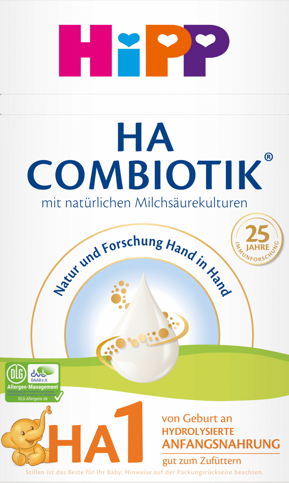 حليب الأطفال HiPP HA1 Combiotic منذ الولادة ، 0.6 كجم حليب الأطفال