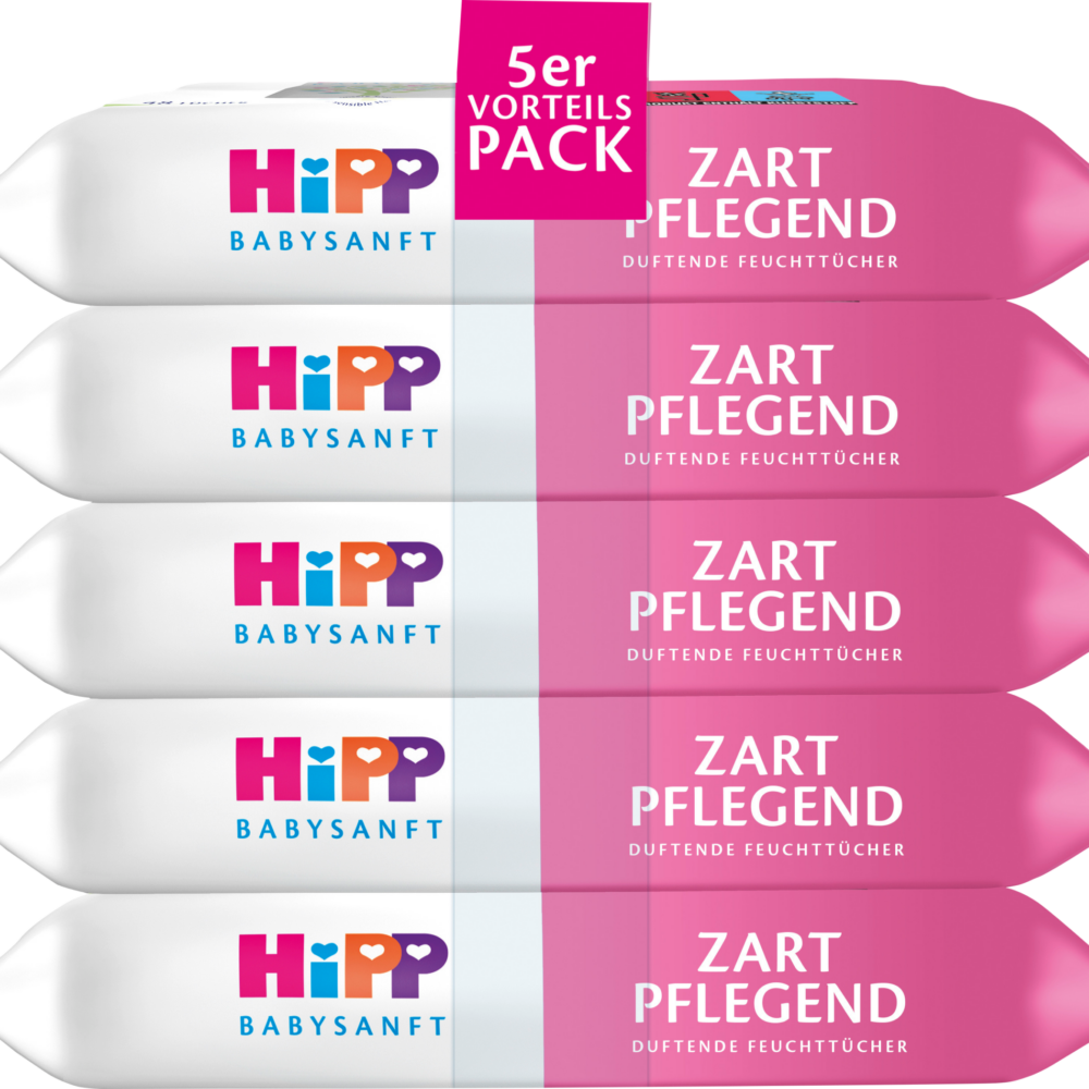 مناديل مبللة HiPP Babysanft (5 × 48 قطعة) ، 240 قطعة