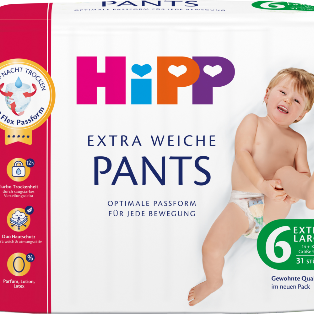 HiPP بنطلون أطفال مقاس 6 (14+ كجم)، 31 قطعة