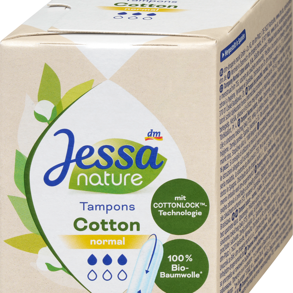 جيسا سدادات قطن طبيعية الطبيعة، 16 قطعة