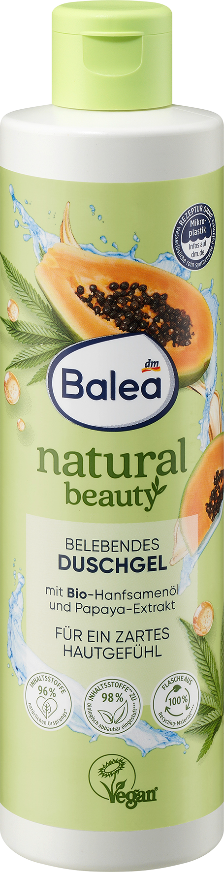 باليا جل الاستحمام كريم القنب والبابايا، 250 مل