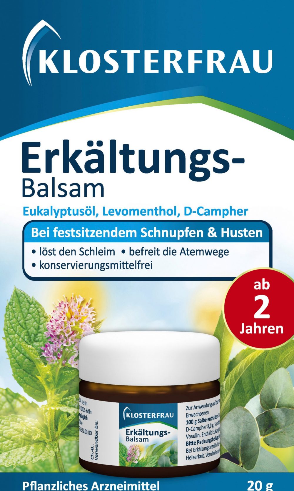 كلوسترفراو بلسم بارد، 20 جمأدوية