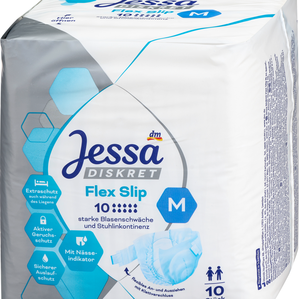 جيسا ديسكريتس سرخص سلس البول مقاس M، 10 قطع جهاز طبي