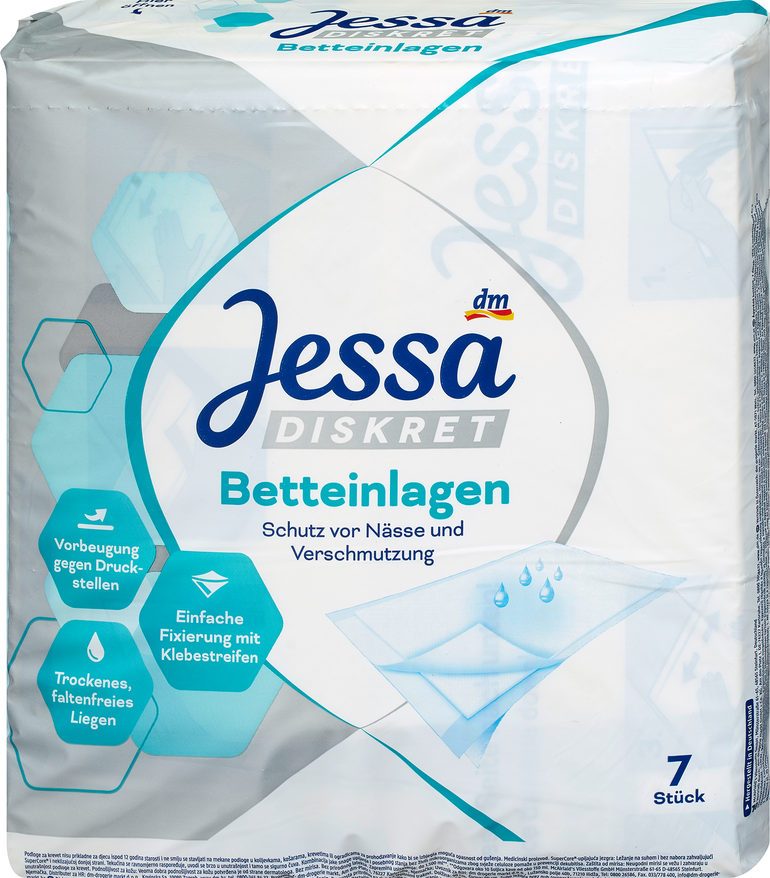 Jessa DISCREETسلس البول ، 7 قطعجهاز طبي