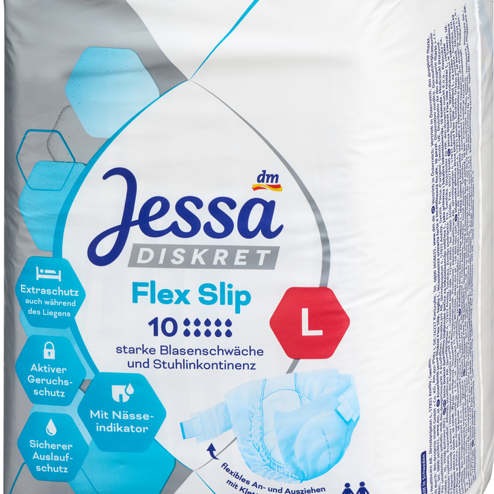 Jessa DISKRETFlex سروال سلس البول مقاس L، 10 قطع جهاز طبي