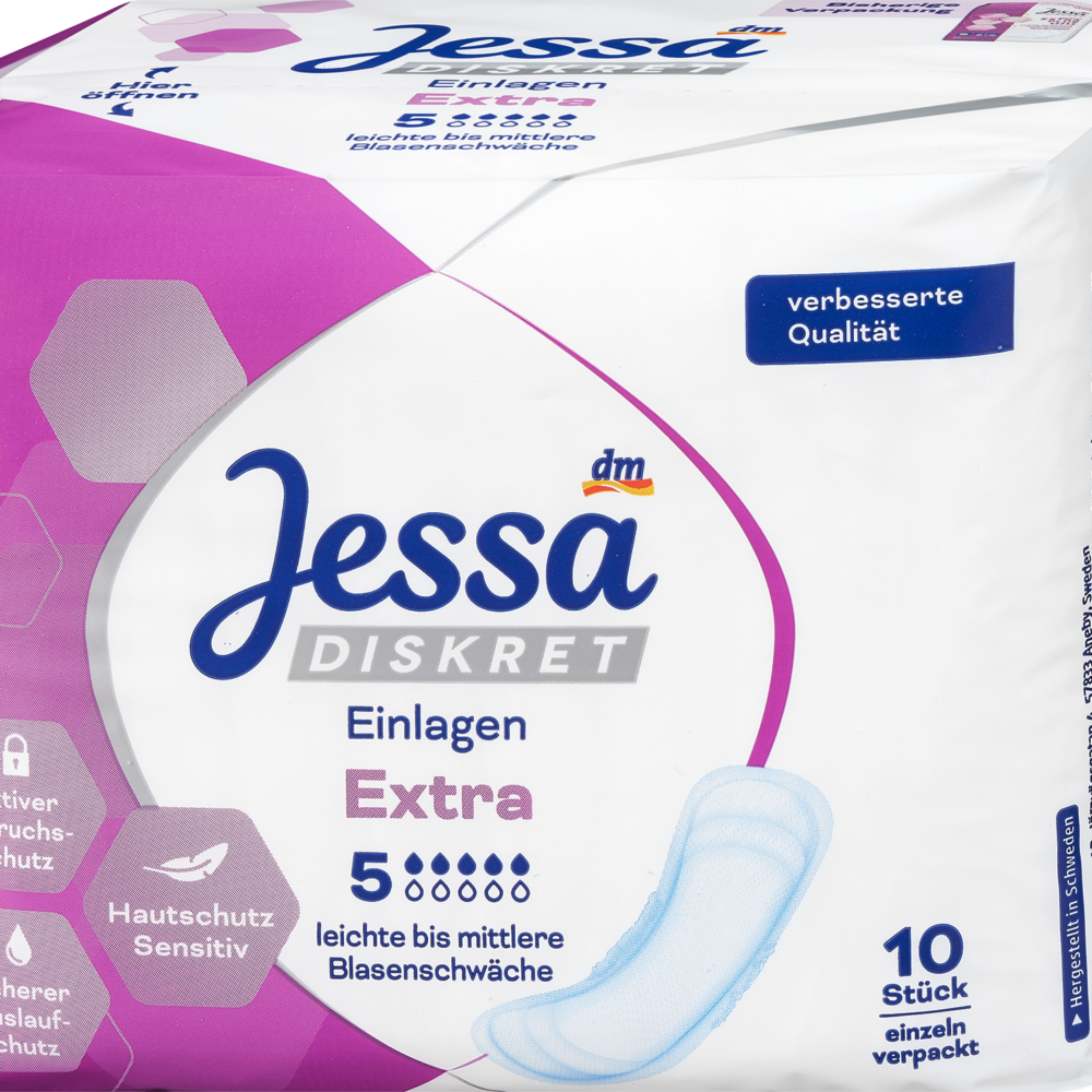 جيسا ديكريت سلس البول الإضافي ، 10 قطع جهاز طبي