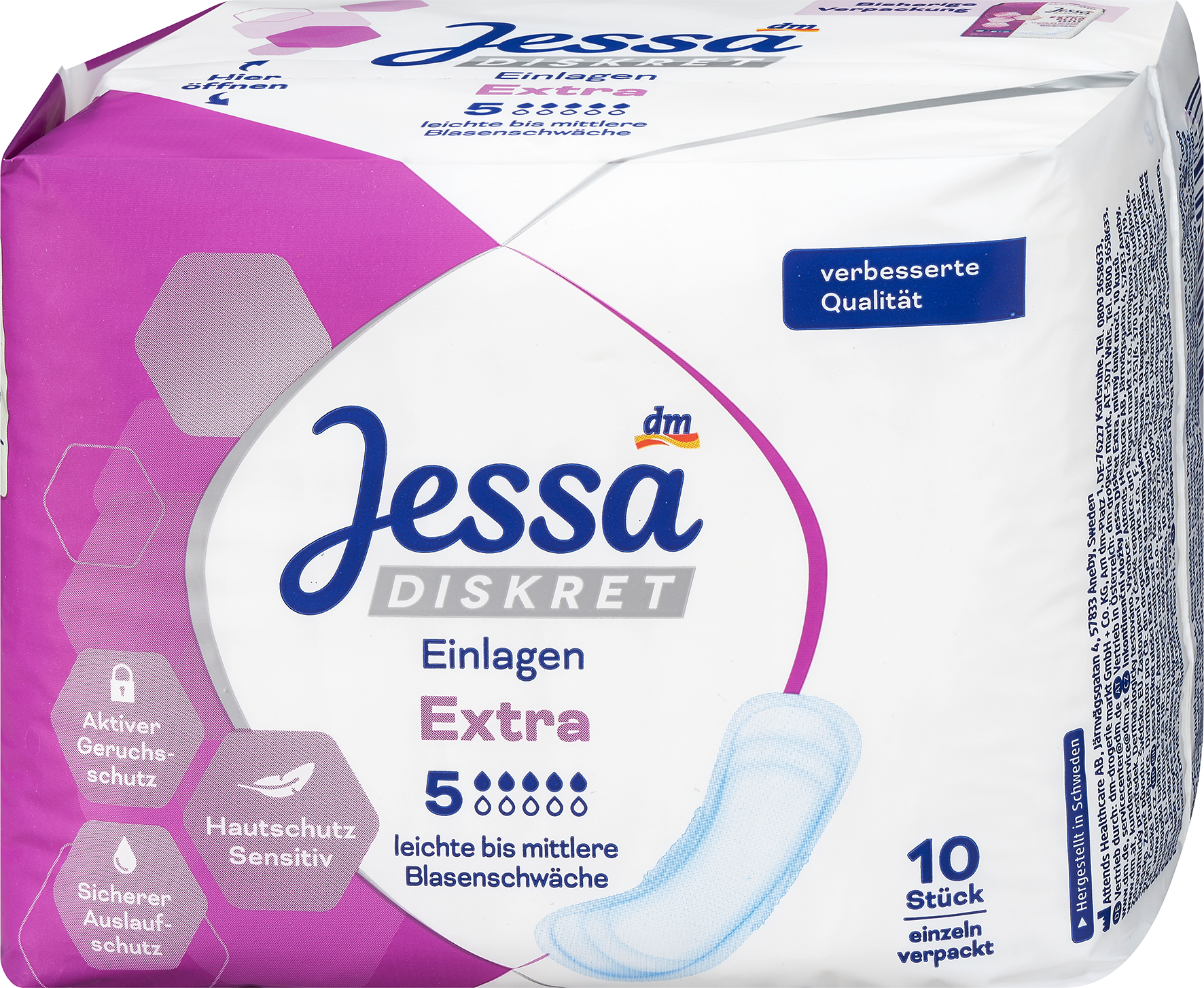 جيسا سركريت سلس البول الإضافي ، 10 قطع جهاز طبي