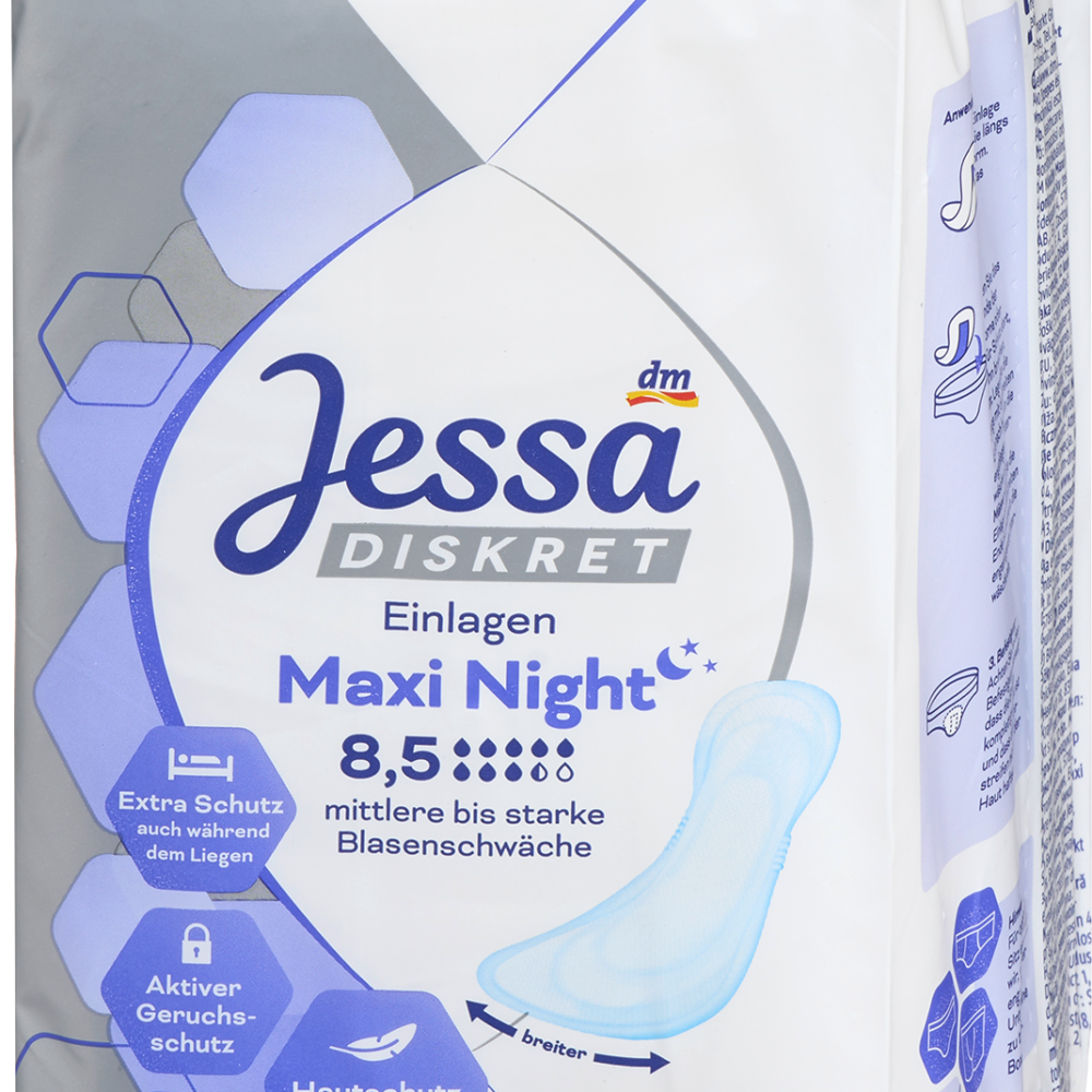 جيسا سيركريت سلس البول ماكسي نايت ، 12 جهاز طبي